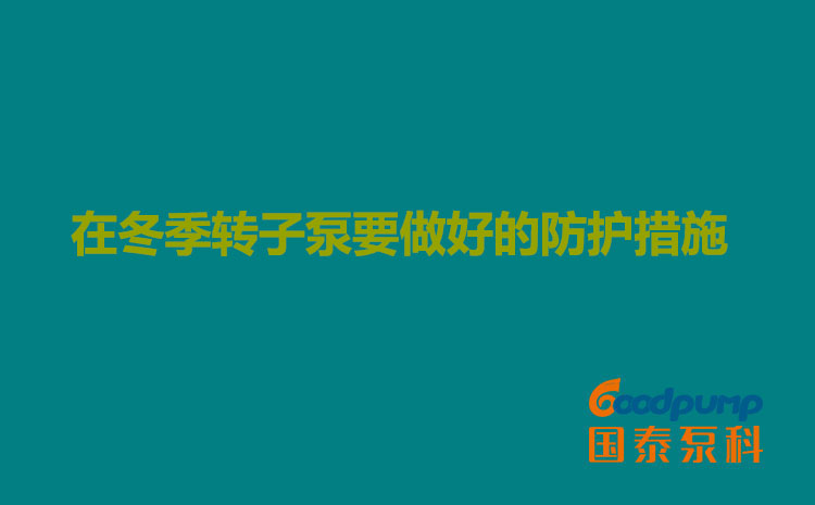 在冬季轉(zhuǎn)子泵要做好的防護措施